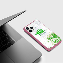 Чехол iPhone 11 Pro матовый Dead by daylight краски, цвет: 3D-малиновый — фото 2