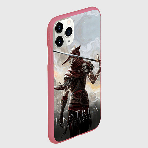 Чехол iPhone 11 Pro матовый Главный герой Enotria the lost song / 3D-Малиновый – фото 2