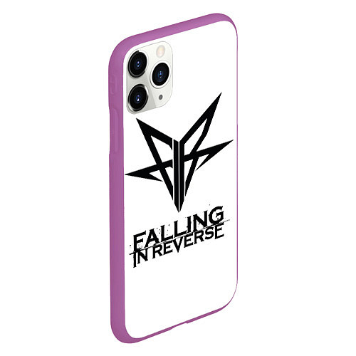 Чехол iPhone 11 Pro матовый Falling in Reverse band logo / 3D-Фиолетовый – фото 2