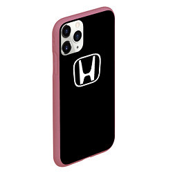 Чехол iPhone 11 Pro матовый Honda white logo, цвет: 3D-малиновый — фото 2