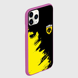 Чехол iPhone 11 Pro матовый AEK sport color yellow, цвет: 3D-фиолетовый — фото 2