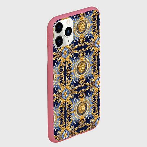 Чехол iPhone 11 Pro матовый Роскошь и стиль / 3D-Малиновый – фото 2