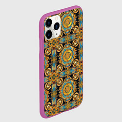 Чехол iPhone 11 Pro матовый Узоры барокко, цвет: 3D-фиолетовый — фото 2