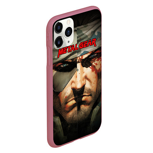 Чехол iPhone 11 Pro матовый Metal gear Venom Snake / 3D-Малиновый – фото 2