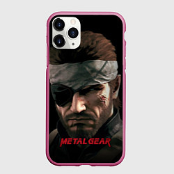Чехол iPhone 11 Pro матовый Metal gear Venom Snake, цвет: 3D-малиновый
