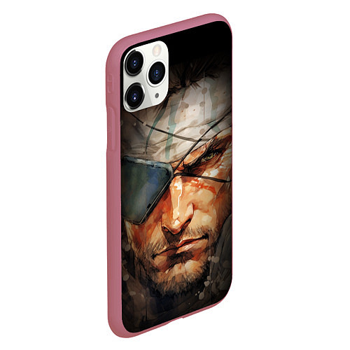 Чехол iPhone 11 Pro матовый Metal gear Venom Snake / 3D-Малиновый – фото 2