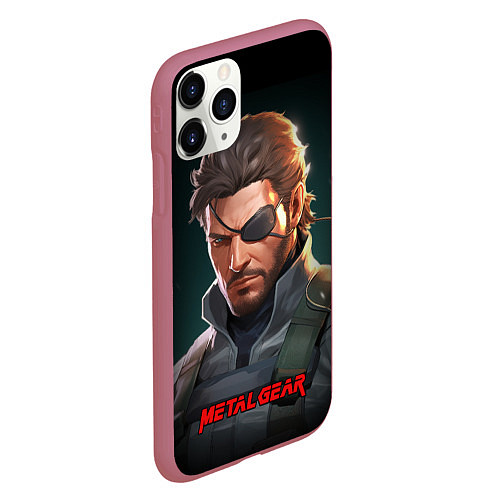 Чехол iPhone 11 Pro матовый Веном Снейк из игры Metal gear / 3D-Малиновый – фото 2