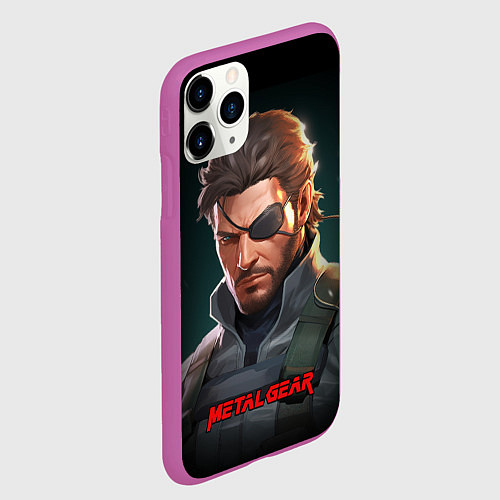 Чехол iPhone 11 Pro матовый Веном Снейк из игры Metal gear / 3D-Фиолетовый – фото 2
