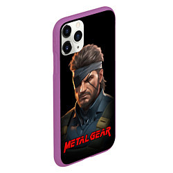 Чехол iPhone 11 Pro матовый Веном Снейк из игры Metal gear, цвет: 3D-фиолетовый — фото 2