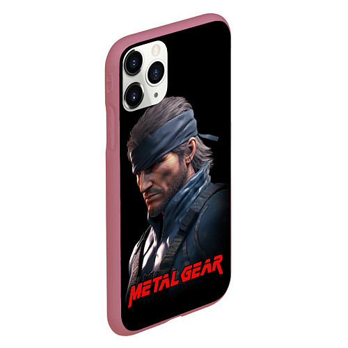 Чехол iPhone 11 Pro матовый Веном Снейк из игры Metal gear / 3D-Малиновый – фото 2