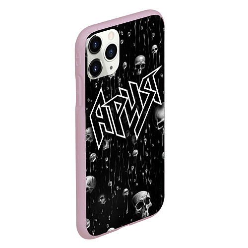 Чехол iPhone 11 Pro матовый Ария - черепа / 3D-Розовый – фото 2