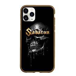 Чехол iPhone 11 Pro матовый Sabaton - rock group, цвет: 3D-коричневый