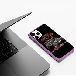 Чехол iPhone 11 Pro матовый Классический хот-род в rat стиле, цвет: 3D-фиолетовый — фото 2