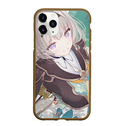 Чехол iPhone 11 Pro матовый Honkai Star Rail Firefly smile, цвет: 3D-коричневый