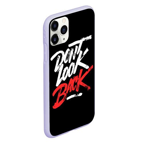 Чехол iPhone 11 Pro матовый The call - dont look back / 3D-Светло-сиреневый – фото 2