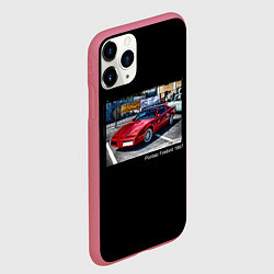 Чехол iPhone 11 Pro матовый Ретро автомобиль Pontiac Firebird 1987 года, цвет: 3D-малиновый — фото 2