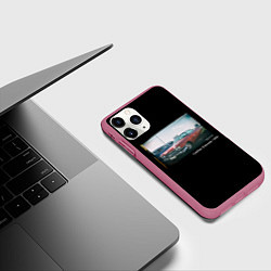 Чехол iPhone 11 Pro матовый Ретро автомобиль Cadillac Eldorado 1959 года, цвет: 3D-малиновый — фото 2