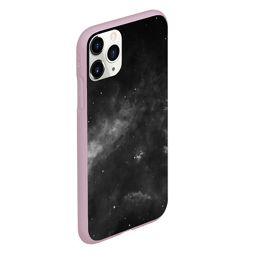 Чехол iPhone 11 Pro матовый Монохромный космос / 3D-Розовый – фото 2