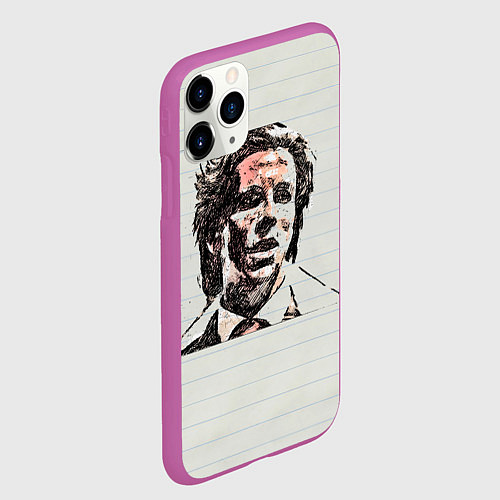 Чехол iPhone 11 Pro матовый Патрик Бэйтман / 3D-Фиолетовый – фото 2