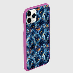 Чехол iPhone 11 Pro матовый Лесной волк, цвет: 3D-фиолетовый — фото 2