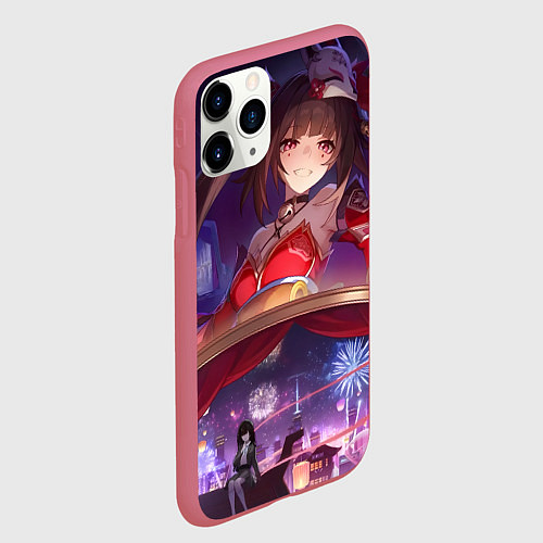 Чехол iPhone 11 Pro матовый Honkai Star Rail Sparkle smile / 3D-Малиновый – фото 2