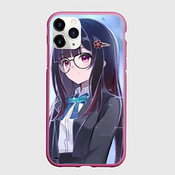 Чехол iPhone 11 Pro матовый Honkai Star Rail Sparkle smile, цвет: 3D-малиновый