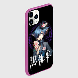 Чехол iPhone 11 Pro матовый Граф Сиэль Фантомхайв Тёмный дворецкий, цвет: 3D-фиолетовый — фото 2