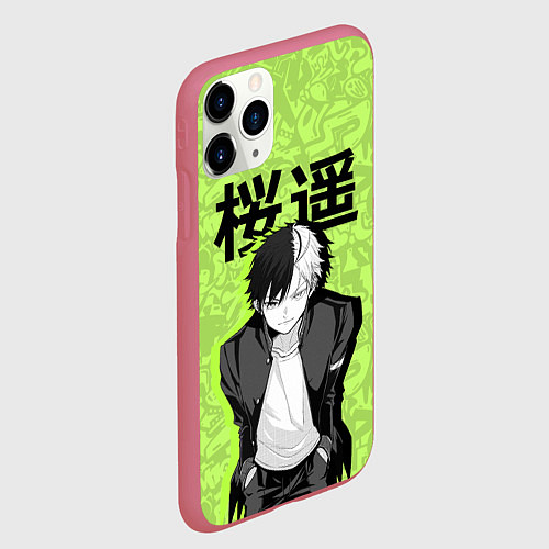 Чехол iPhone 11 Pro матовый Харука - Ветролом / 3D-Малиновый – фото 2