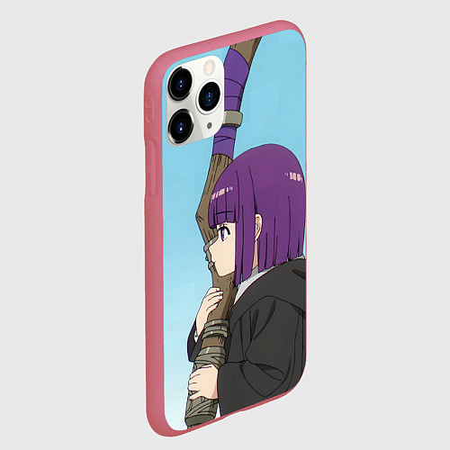 Чехол iPhone 11 Pro матовый Ферн в небе / 3D-Малиновый – фото 2
