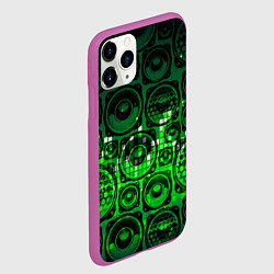 Чехол iPhone 11 Pro матовый Эквалайзер и динамики, цвет: 3D-фиолетовый — фото 2