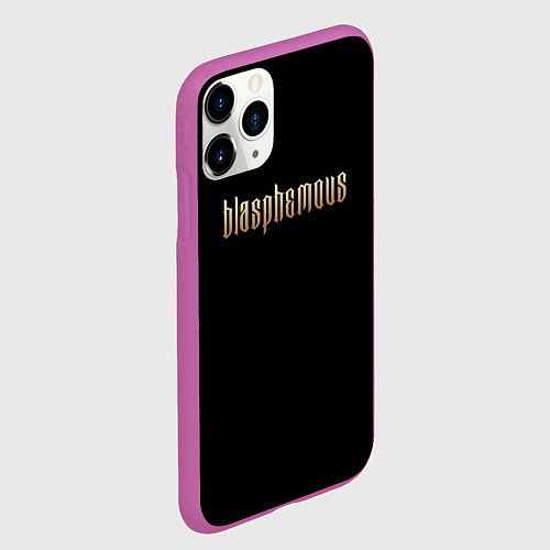 Чехол iPhone 11 Pro матовый Blasphemous / 3D-Фиолетовый – фото 2