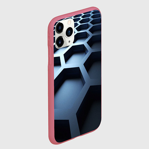 Чехол iPhone 11 Pro матовый Броня нанотехнологичная / 3D-Малиновый – фото 2