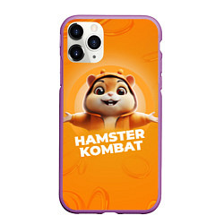 Чехол iPhone 11 Pro матовый Hamster kombat orange, цвет: 3D-фиолетовый