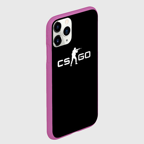 Чехол iPhone 11 Pro матовый Counter strike logo / 3D-Фиолетовый – фото 2