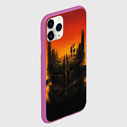 Чехол iPhone 11 Pro матовый Планета обезьян постер, цвет: 3D-фиолетовый — фото 2