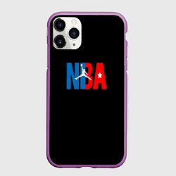 Чехол iPhone 11 Pro матовый NBA sport, цвет: 3D-фиолетовый