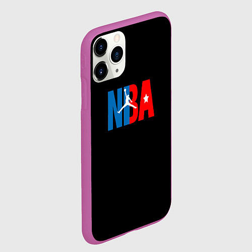 Чехол iPhone 11 Pro матовый NBA sport / 3D-Фиолетовый – фото 2