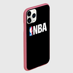 Чехол iPhone 11 Pro матовый NBA logo sport, цвет: 3D-малиновый — фото 2