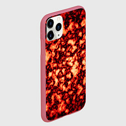Чехол iPhone 11 Pro матовый Узор огня, цвет: 3D-малиновый — фото 2