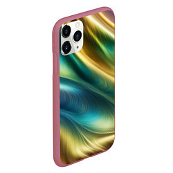 Чехол iPhone 11 Pro матовый Радужная абстракция, цвет: 3D-малиновый — фото 2