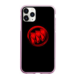 Чехол iPhone 11 Pro матовый Buick red logo, цвет: 3D-розовый