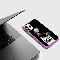 Чехол iPhone 11 Pro матовый The Godfather - Don Vito, цвет: 3D-фиолетовый — фото 2