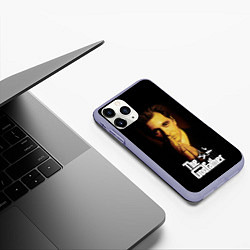 Чехол iPhone 11 Pro матовый The Godfather - Michael Corleone, цвет: 3D-светло-сиреневый — фото 2