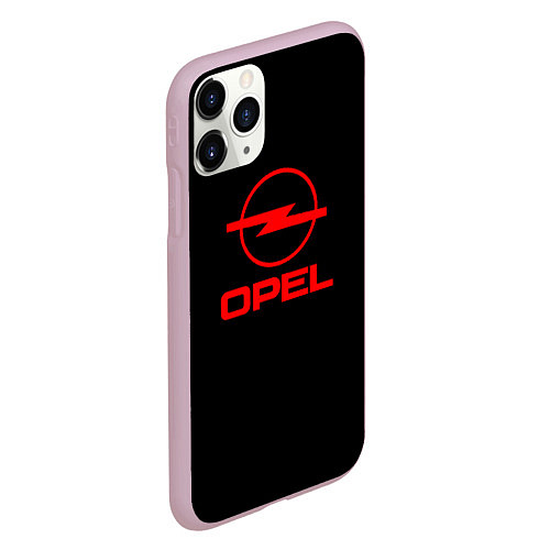 Чехол iPhone 11 Pro матовый Opel red logo auto / 3D-Розовый – фото 2