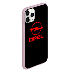 Чехол iPhone 11 Pro матовый Opel red logo auto, цвет: 3D-розовый — фото 2