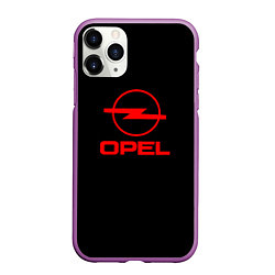 Чехол iPhone 11 Pro матовый Opel red logo auto, цвет: 3D-фиолетовый