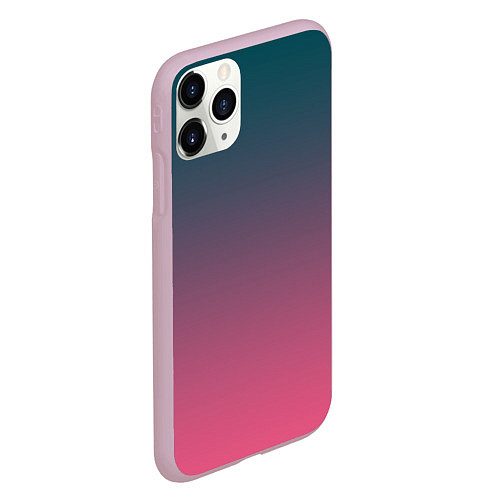 Чехол iPhone 11 Pro матовый Абстрактный градиент / 3D-Розовый – фото 2