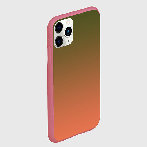 Чехол iPhone 11 Pro матовый Абстрактный градиент / 3D-Малиновый – фото 2