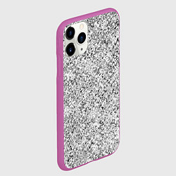 Чехол iPhone 11 Pro матовый Серебряная абстракция, цвет: 3D-фиолетовый — фото 2