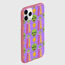 Чехол iPhone 11 Pro матовый Психоделическое нло, цвет: 3D-малиновый — фото 2